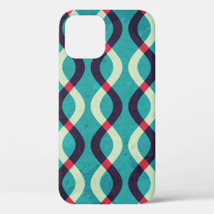 Funda Para iPhone 12 Curvas retro: efecto de patrón de niebla.