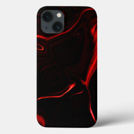 Funda Para iPhone 13 Curvas rojas o ondulaciones en rojo más oscuro.