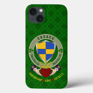 Funda Para iPhone 13 Cusack Irish Shield y Claddagh Personalizados