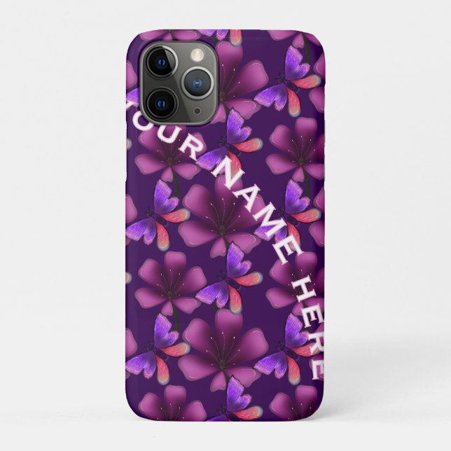 Funda De Case-Mate Para iPhone Custom and personalized floral Spiral Notebook (Reverso)