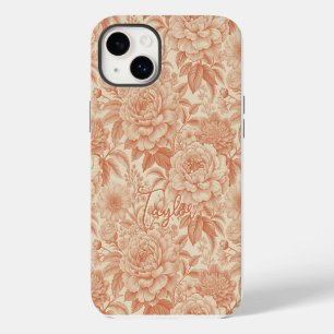 Funda Para iPhone 14 Plus De Case-Mate Custom Elegant Boho Chic Brown Blossom
