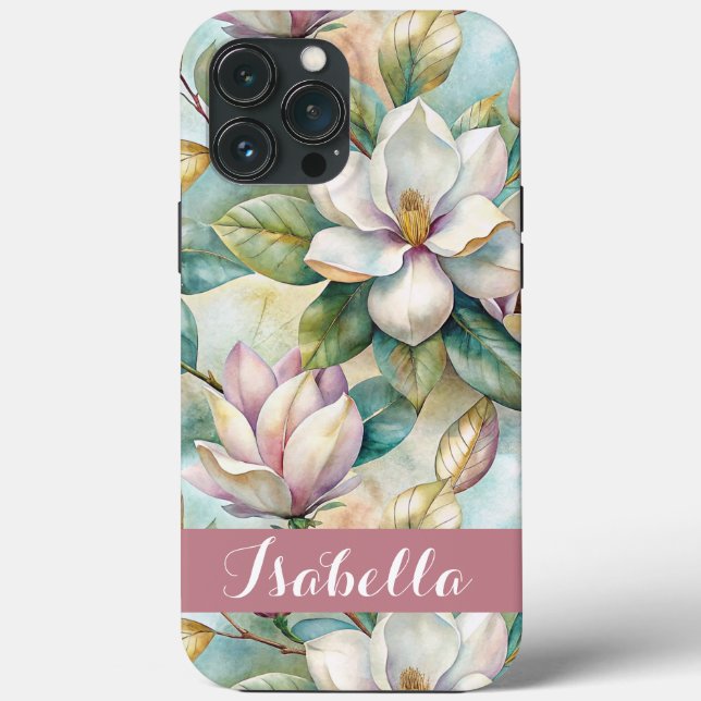 Funda De Case-Mate Para iPhone Custom Elegant Magnolias (Reverso )