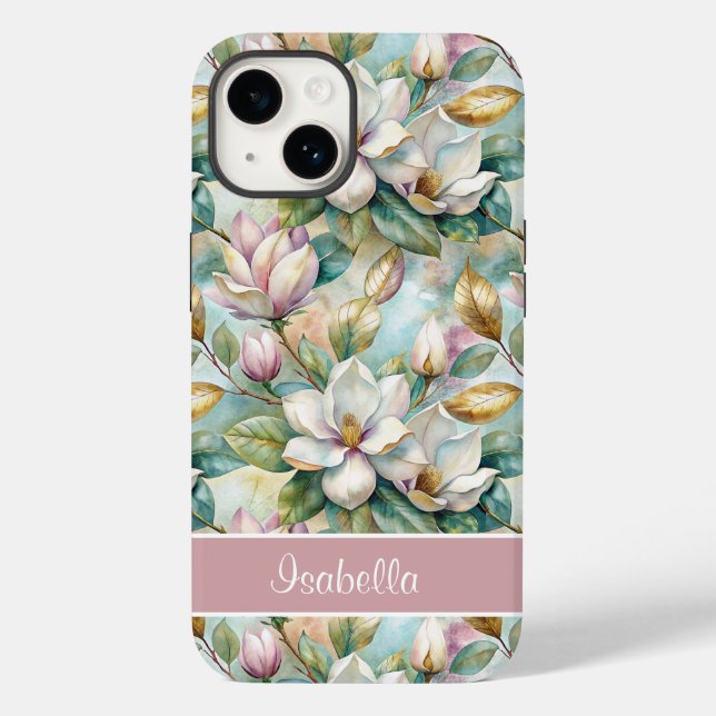 Funda De Case-Mate Para iPhone Custom Elegant Magnolias (Reverso )