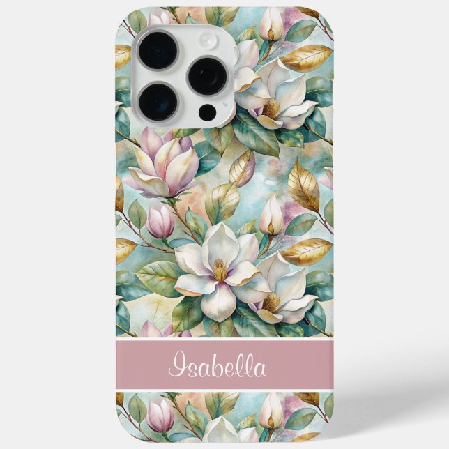 Funda De Case-Mate Para iPhone Custom Elegant Magnolias (Reverso )