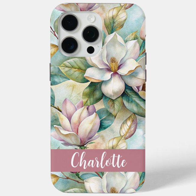 Funda De Case-Mate Para iPhone Custom Elegant Magnolias (Reverso )