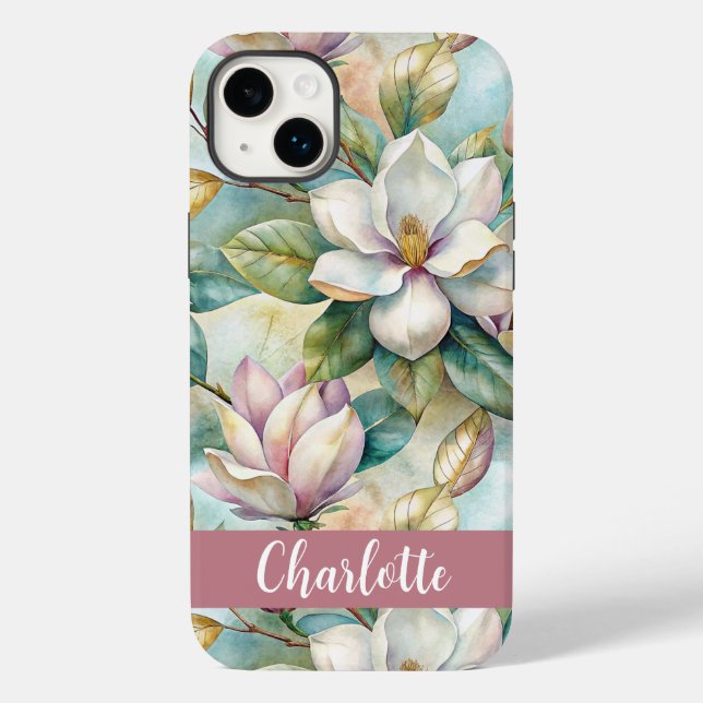 Funda De Case-Mate Para iPhone Custom Elegant Magnolias (Reverso )