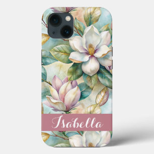 Funda Para iPhone 13 Custom Elegant Magnolias