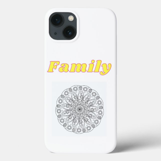 Funda De Case-Mate Para iPhone Custom Fmaily Text And Flowers Design  (Reverso)