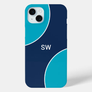 Funda Para iPhone 15 Mini Custom Modern Blue Minimalist