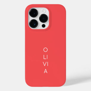 Funda Para iPhone 14 Pro De Case-Mate Custom Modern Coral Minimalist