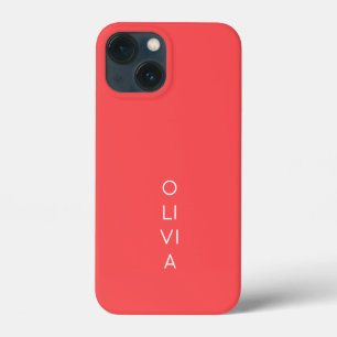 Funda Para iPhone 13 Mini Custom Modern Coral Minimalist