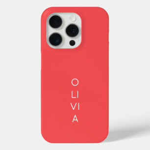 Funda Para iPhone 15 Pro Custom Modern Coral Minimalist