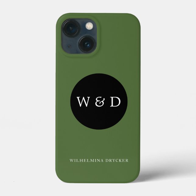 Funda De Case-Mate Para iPhone Custom Monogram and Name (Reverso )