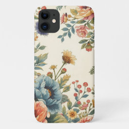 Funda Para iPhone 11 Custom name vintage feminine floral