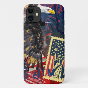 Funda Para iPhone 11 Custom Usa Eagle Stamp and Liberty Bell