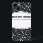 Funda Para iPhone 13 Customizable Composition Notebook iPad Case<br><div class="desc">It's time to go old school with this Customizable Composition Notebook iPad Case! The design features a classic black and white cover of the composition book of everyone's childhood. You can customize the case by clicking the "customize it" icon and simply adding your text in the space provided. It's easy...</div>