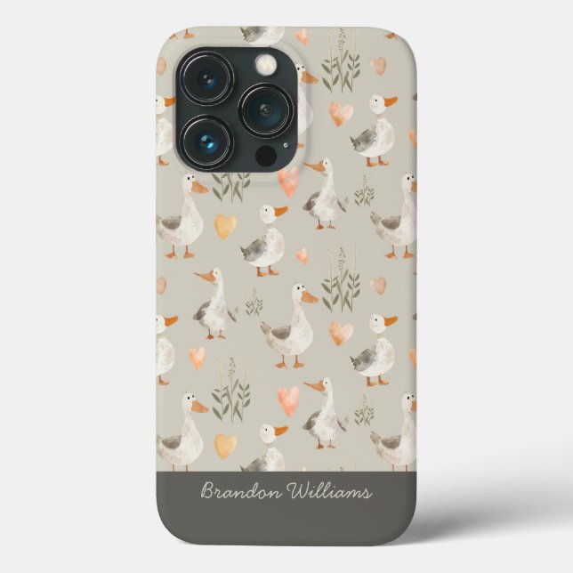 Funda De Case-Mate Para iPhone Cuta acuarela Geese Whimsy (Reverso )