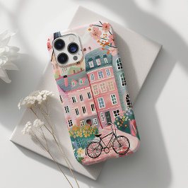 Funda Para iPhone 14 Pro De Case-Mate Cuta Bicicleta Elegante Escena De La Ciudad