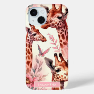 Funda Para iPhone 15 Cute acuarela Giraffe