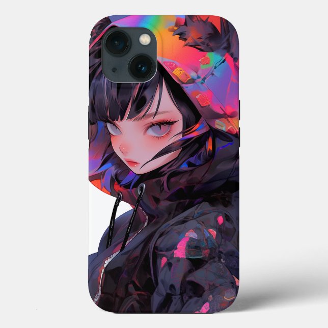 Funda De Case-Mate Para iPhone Cute Anime Catgirl (Reverso )