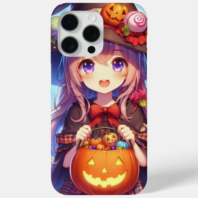 Funda De Case-Mate Para iPhone Cute Anime Halloween Witch (Reverso )