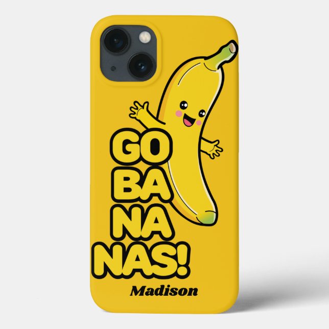 Funda De Case-Mate Para iPhone Cute Bananas casos de teléfono con nombres persona (Reverso)