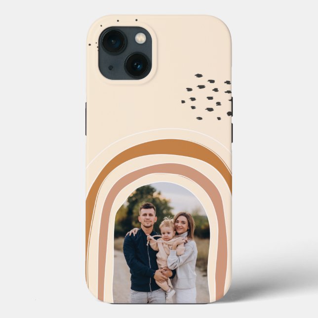 Funda De Case-Mate Para iPhone Cute Boho Rainbow Personalizado tu estuche para iP (Reverso )