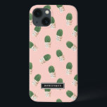 Funda Para iPhone 13 Cute Cactus in Hearts Pots Pattern Personalizado i<br><div class="desc">Funda de aire para iPad,  moderno y agradable,  con cactus verdes en macetas de corazones pintadas con fondo rosa rubor. Este funda personalizado será perfecto como regalo.</div>