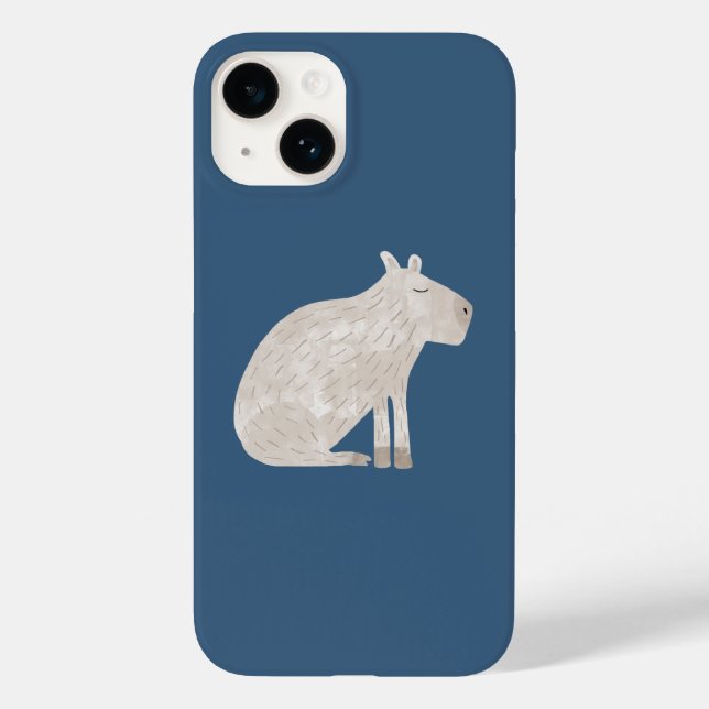 Funda De Case-Mate Para iPhone Cute Capybara (Reverso )