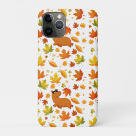 Funda Para iPhone 11 Pro Cute Capybara y otoño deja estuche de teléfono