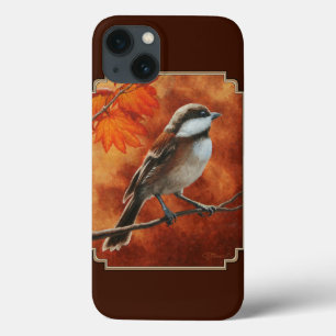 Funda Para iPhone 13 Cute Chickadee y colores de otoño