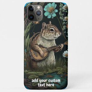 Funda Para iPhone 11 Pro Max Cute Chipmunk Banjo Wildflower Cottagecore Persona