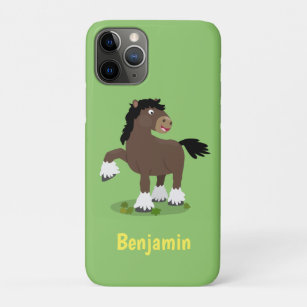 Funda Para iPhone 11 Pro Cute Clydesdale personalizado de caballo ilustraci