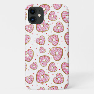 Funda Para iPhone 11 Cute Cookies de Corazón Rosa