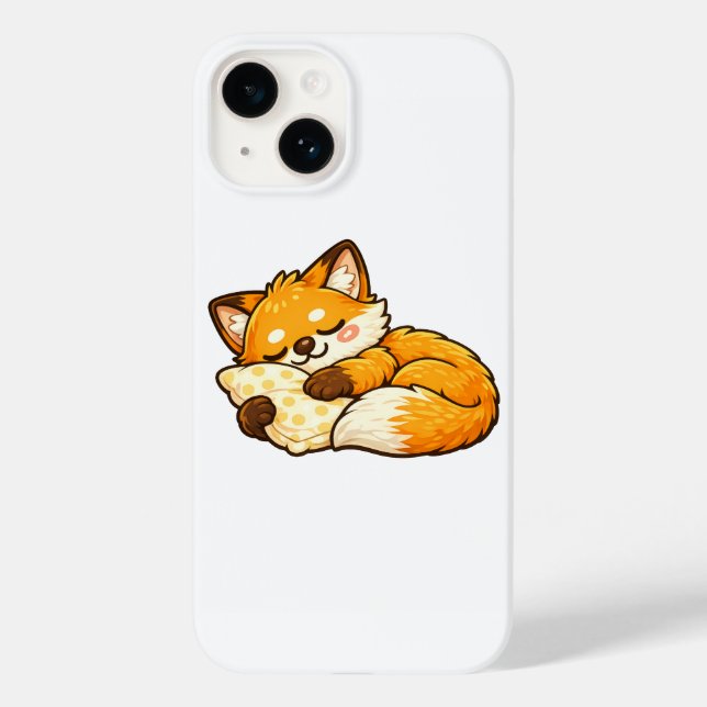 Funda De Case-Mate Para iPhone Cute Cozy Sleeping Fox (Reverso )