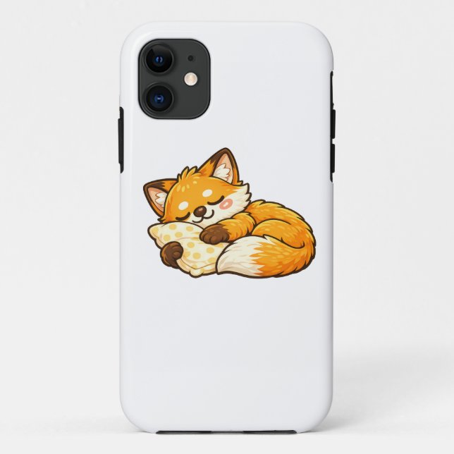 Funda De Case-Mate Para iPhone Cute Cozy Sleeping Fox (Reverso)