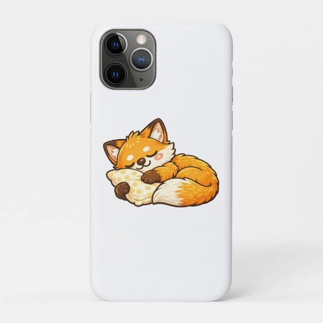 Funda De Case-Mate Para iPhone Cute Cozy Sleeping Fox (Reverso)