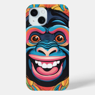 Funda Para iPhone 15 Cute Crazy Funny Chimpanzee