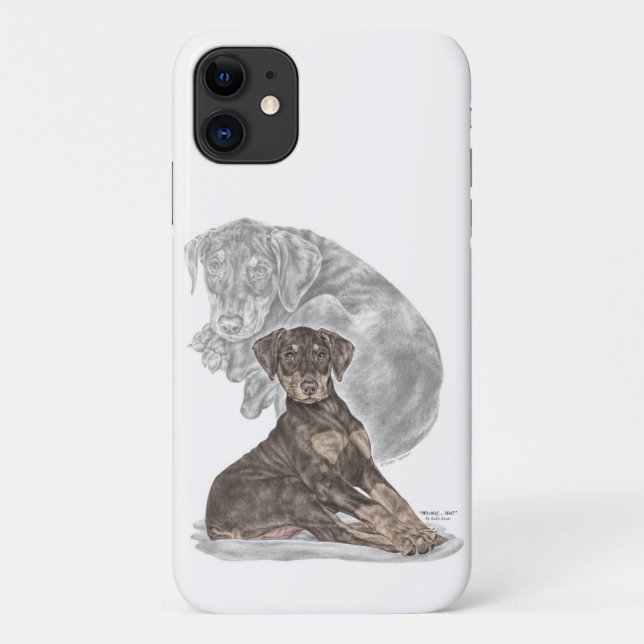 Funda De Case-Mate Para iPhone Cute Doberman Pinscher Puppy (Reverso)