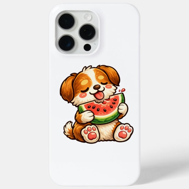 Funda De Case-Mate Para iPhone Cute Dog Watermelon (Reverso )