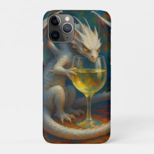 Funda Para iPhone 11 Pro Cute Dragón de Marfil y Arte Fantástico de Vino Bl