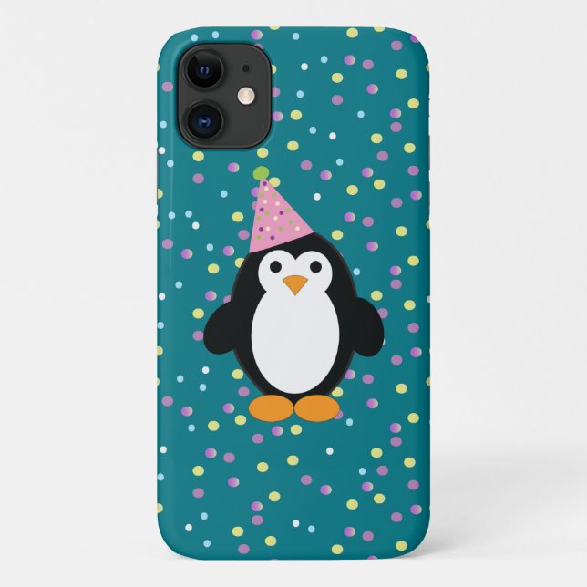 Funda De Case-Mate Para iPhone Cute Fiesta Penguin (Reverso)