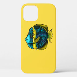 Funda Para iPhone 12 Cute Fish Blue Yellow Children