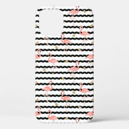 Funda Para iPhone 12 Cute Flamingo Rosa Patrón Sin Costuras