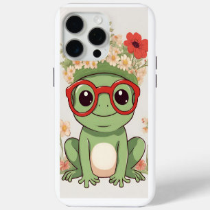 Funda Para iPhone 15 Pro Max Cute Frog Flower Headband