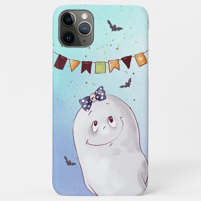 Funda De Case-Mate Para iPhone Cute Ghost Halloween (Reverso)