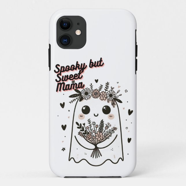 Funda De Case-Mate Para iPhone Cute Ghost Mom – Spooky Sweet Mother's Day Art (Reverso)