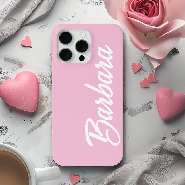Funda De Case-Mate Para iPhone Cute Girly Custom Blush Pink Name  (Subido por el creador)