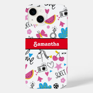 Funda Para iPhone 14 De Case-Mate Cute Girly divertido unicornio Estrellas de arcoir
