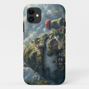 Funda Para iPhone 11 Cute gnome, casa de hongos